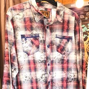 Mens Rock Revival size XL button down long sleeve